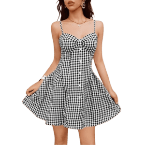 Summer Mini Dress  Black & White
